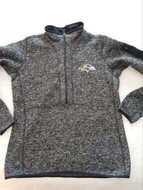NWOT Sz.L Womens Antiqua Baltimore Ravens Fortune Half Zip Pullover Jacket